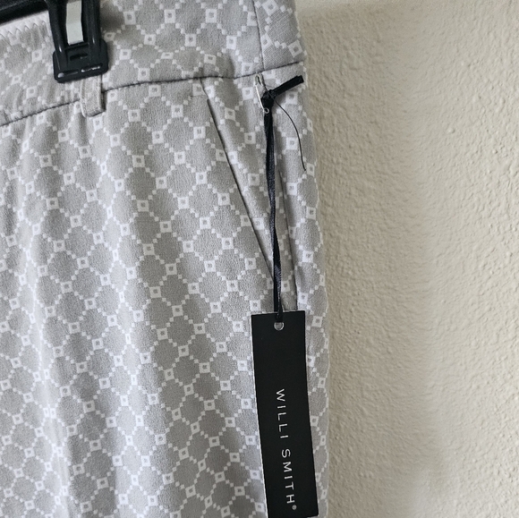 NWT Willi Smith Women's Gray White Straight Legs Workpants size 14. - Picture 5 of 10
